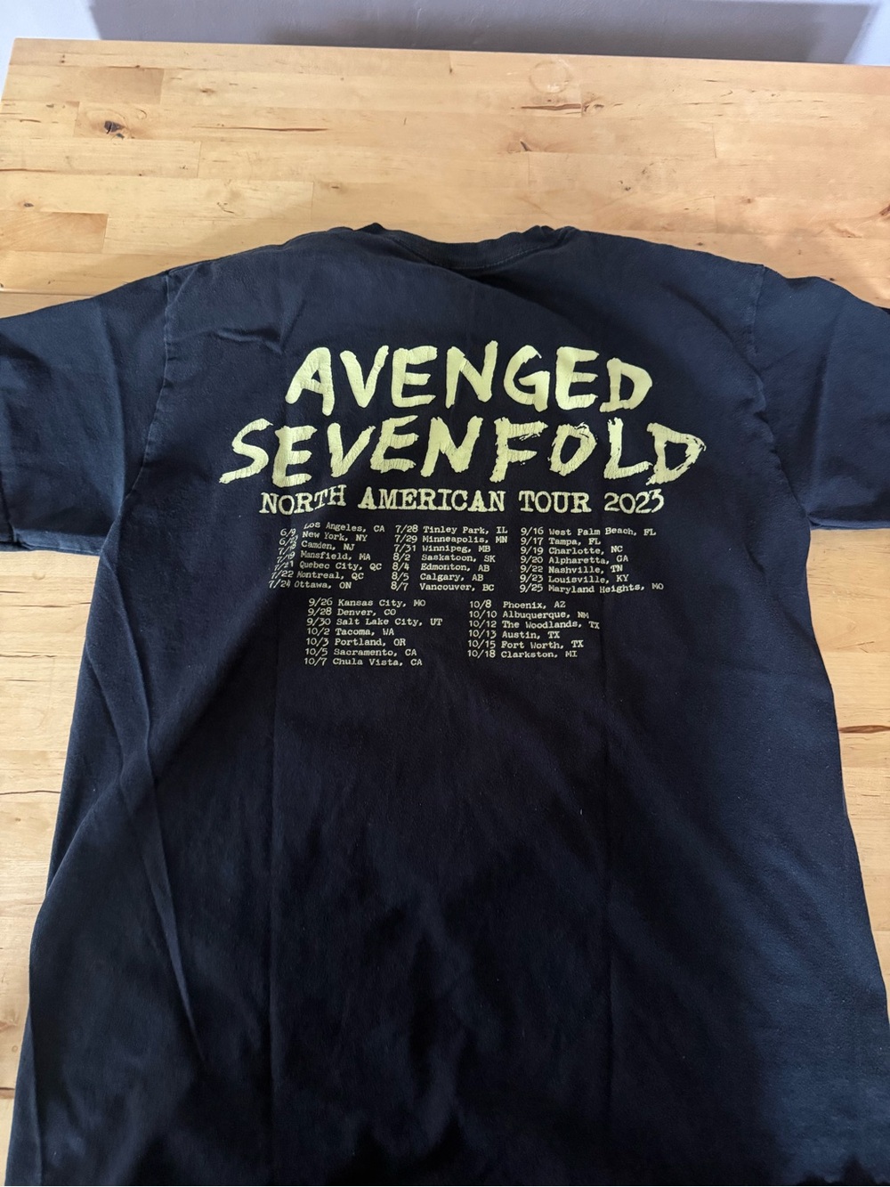 Avenged Sevenfold North American Tour 2023 Tee - Picture 2 of 3